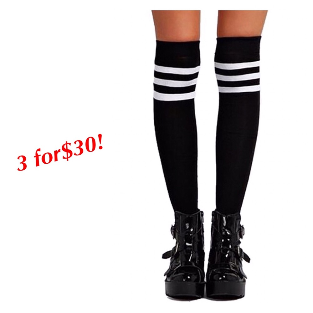 Knee high boot socks. Black🔸3/30🔸